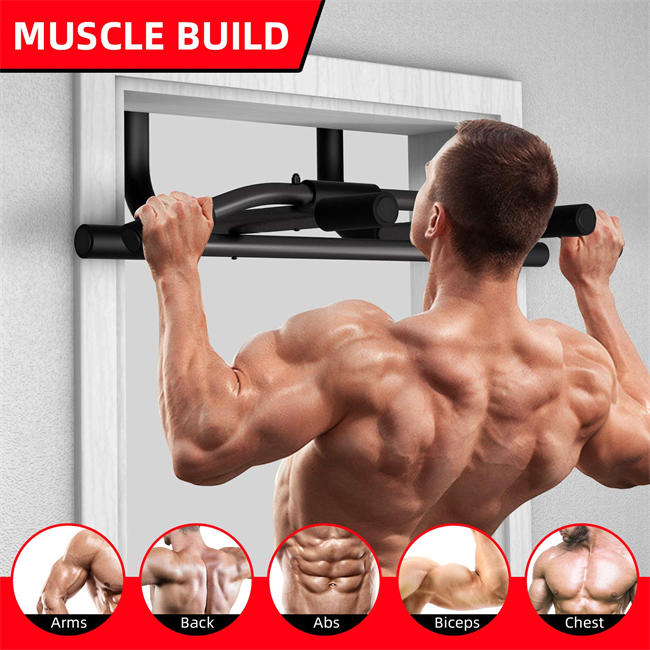 Pull Up Bar for Doorway, Chin up Bar Doorframe for Home Exercise, No Screws for Home Gym Exercise Equipment, Multifunctional Fitness Bar Exercise Bar Fits Most DoorWays