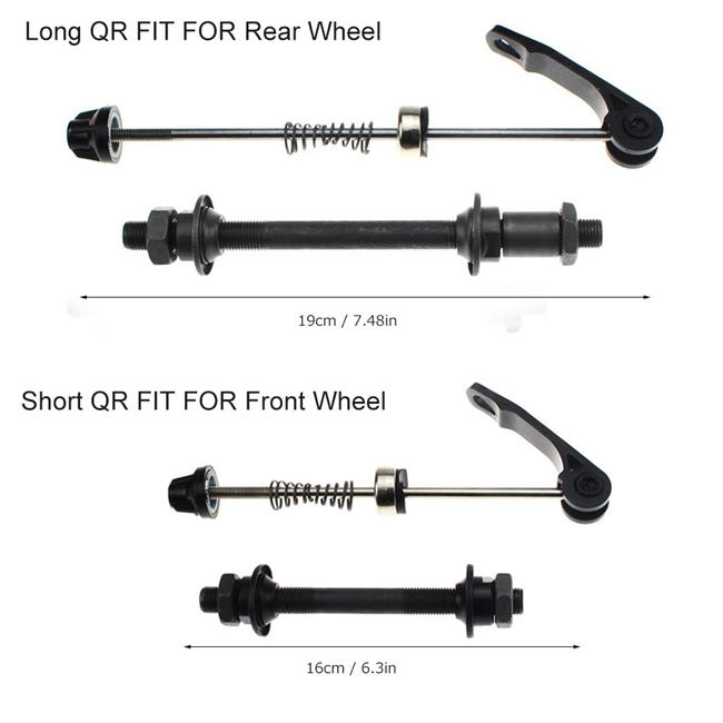 Bike Axle Quick Release Skewer Front Rear Bicycle Axle Wheel Hub Fit for Road Bike, Mountain Bike, MTB, BMX (1 Pair)