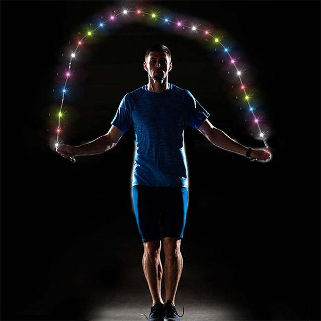 LED Jump Rope USB RECHARGEABLE for ADULTS and KIDS - Adjustable Size